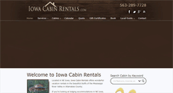 Desktop Screenshot of iowacabinrentals.com